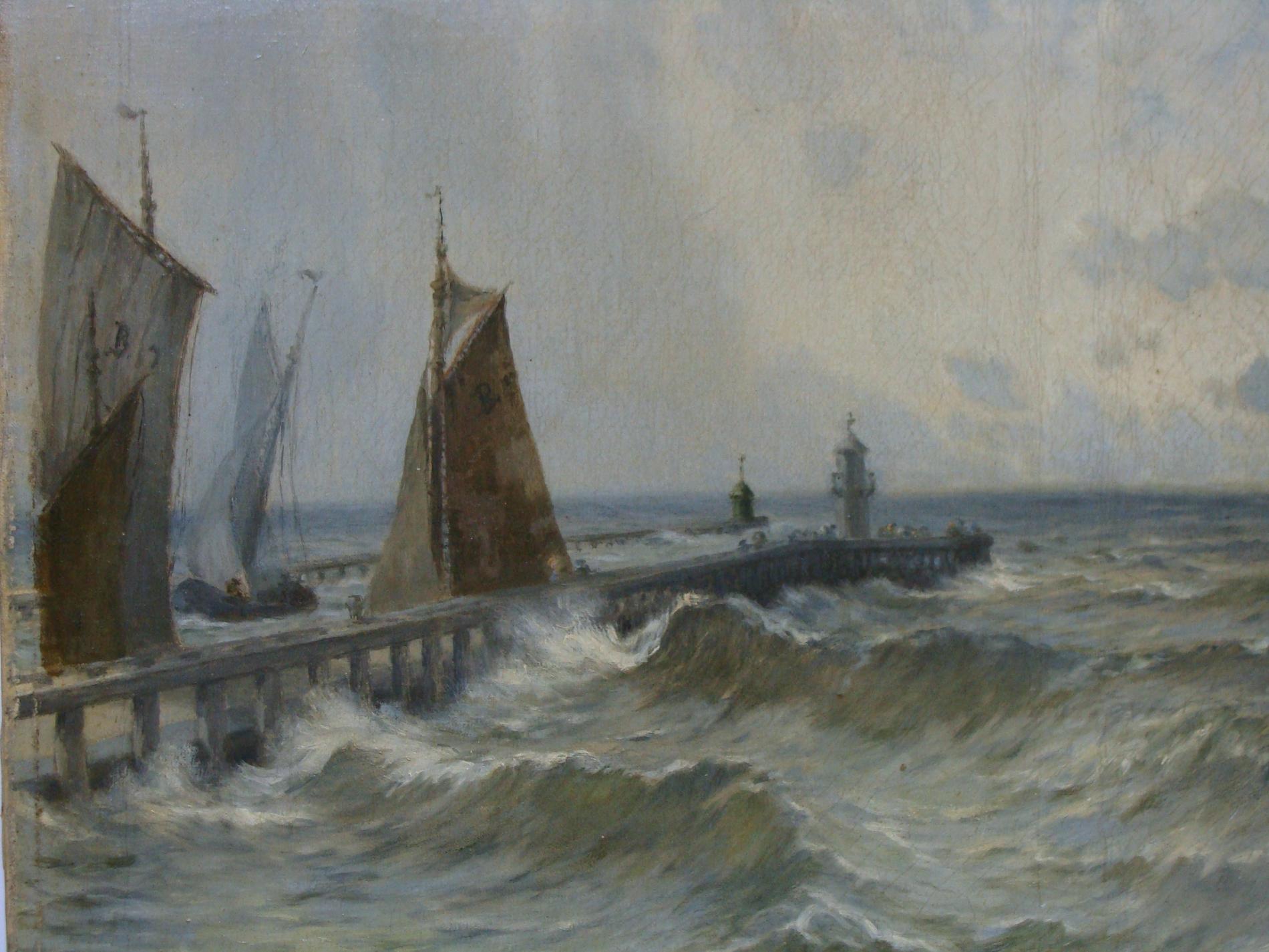 Entrée du port de Boulogne (détail)