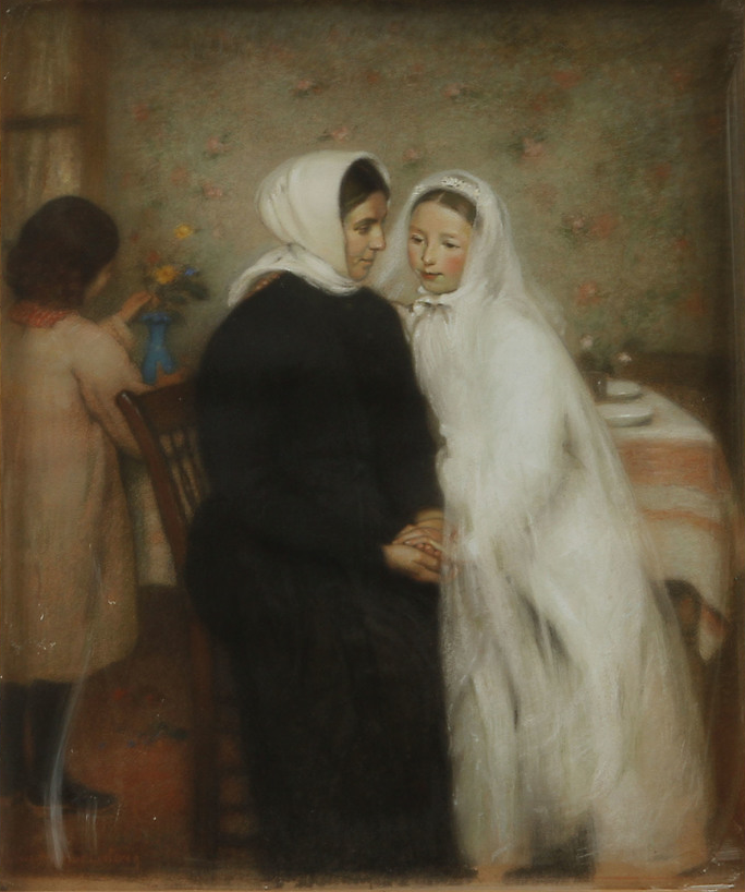 Communiante et sa mère